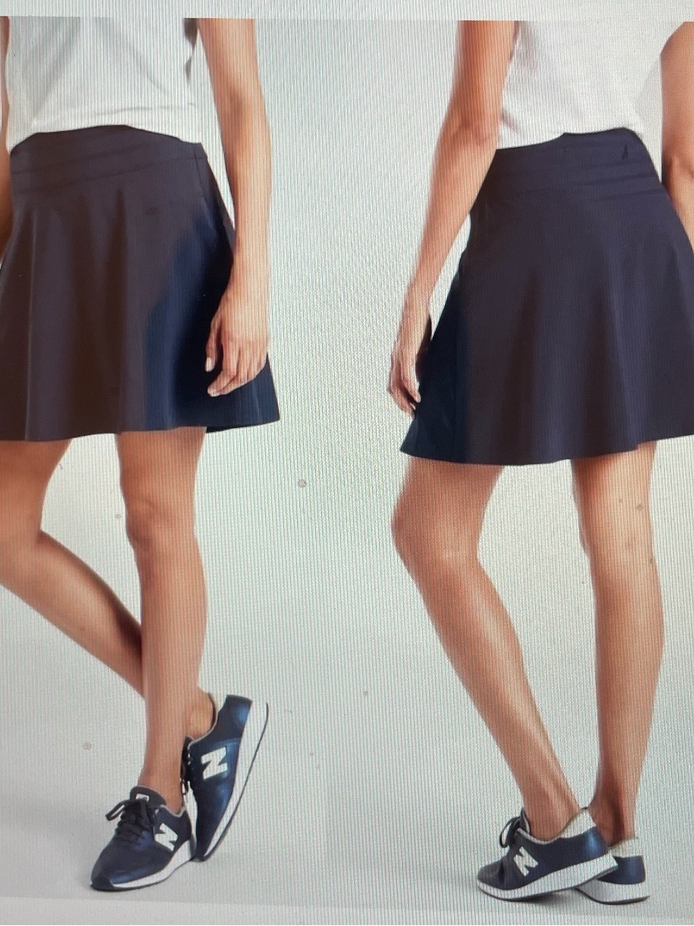 Athleta Black All Day Skorts w/ Back Zip Pocket Sz 8T NWOT
